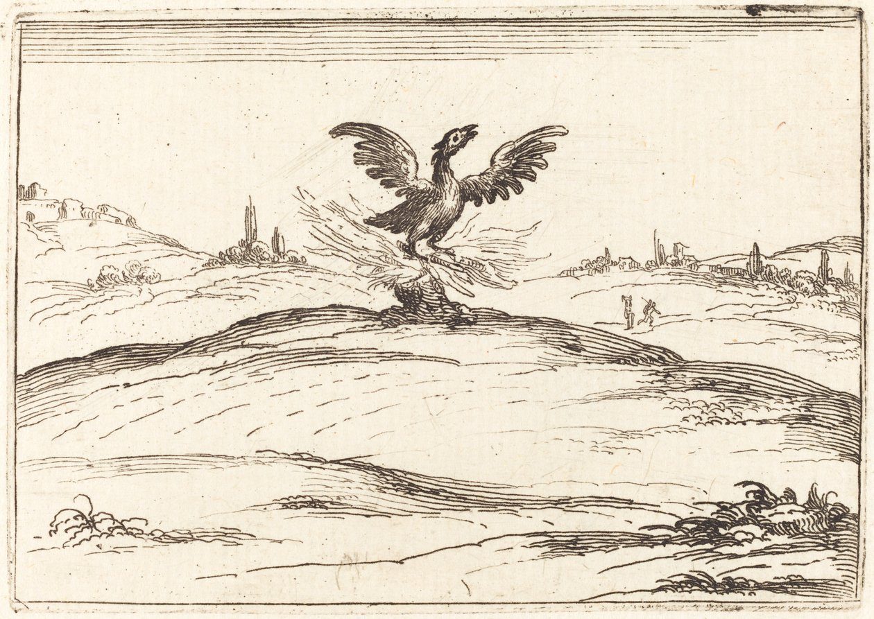 Brinnande Phoenix av Jacques Callot