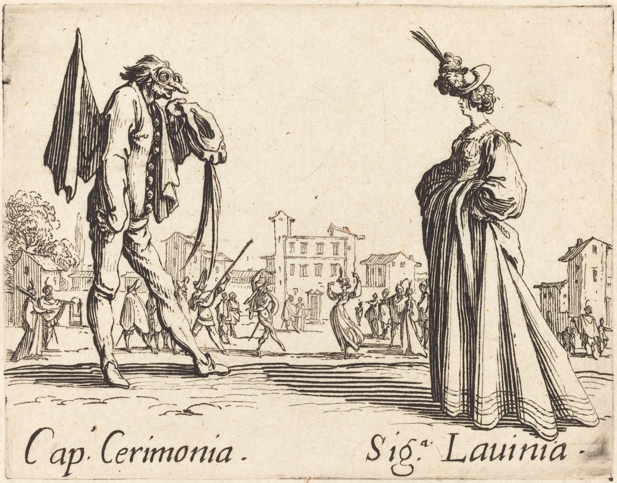 Keps. Cerimonia och Siga. Lavinia, ca. 1622. av Jacques Callot