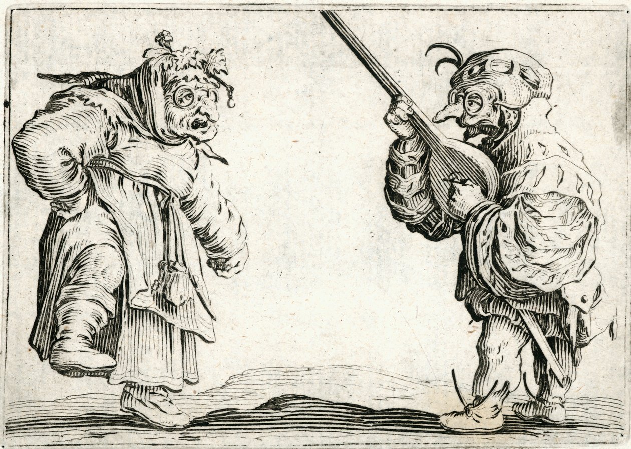 Kapriser av olika figurer av Jacques Callot
