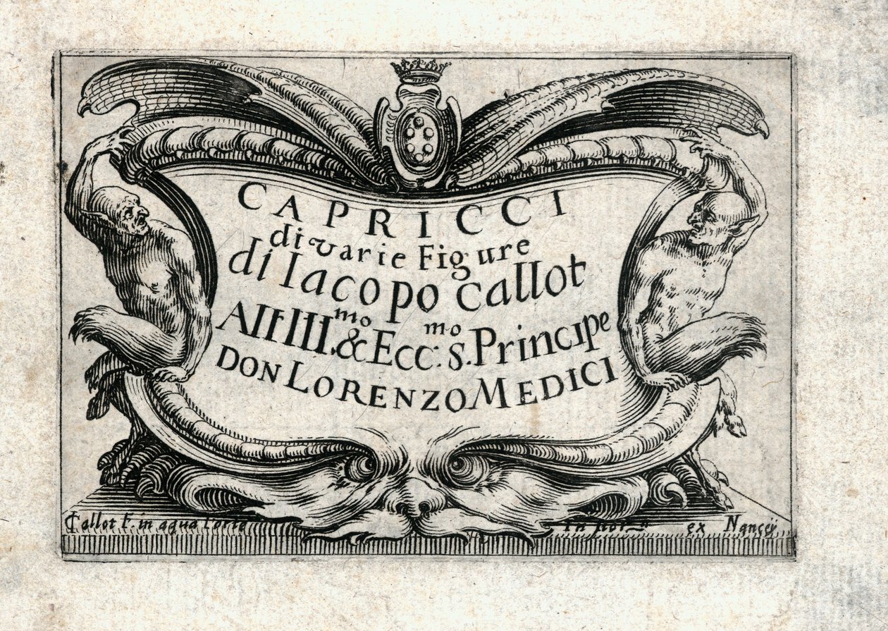 Kapriser av olika figurer av Jacques Callot