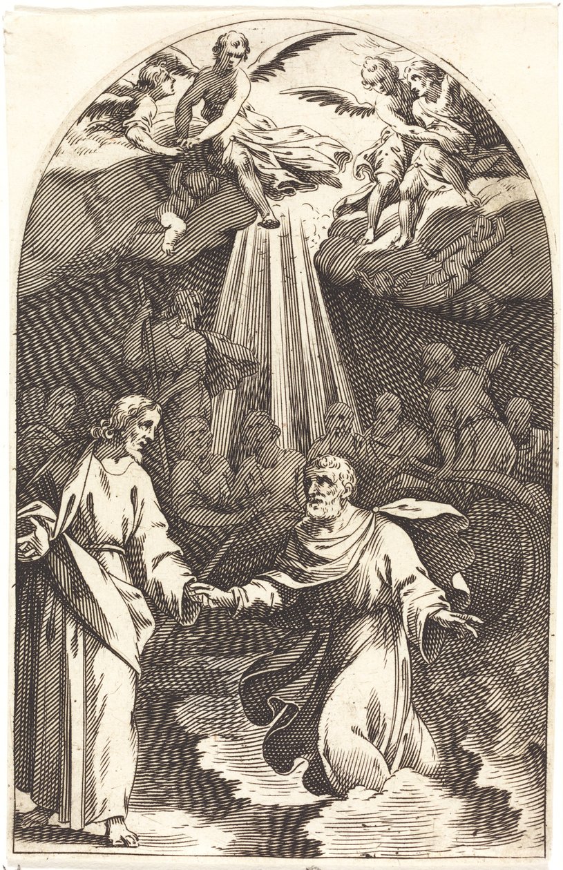 Kristus går på vattnet [första plattan] av Jacques Callot