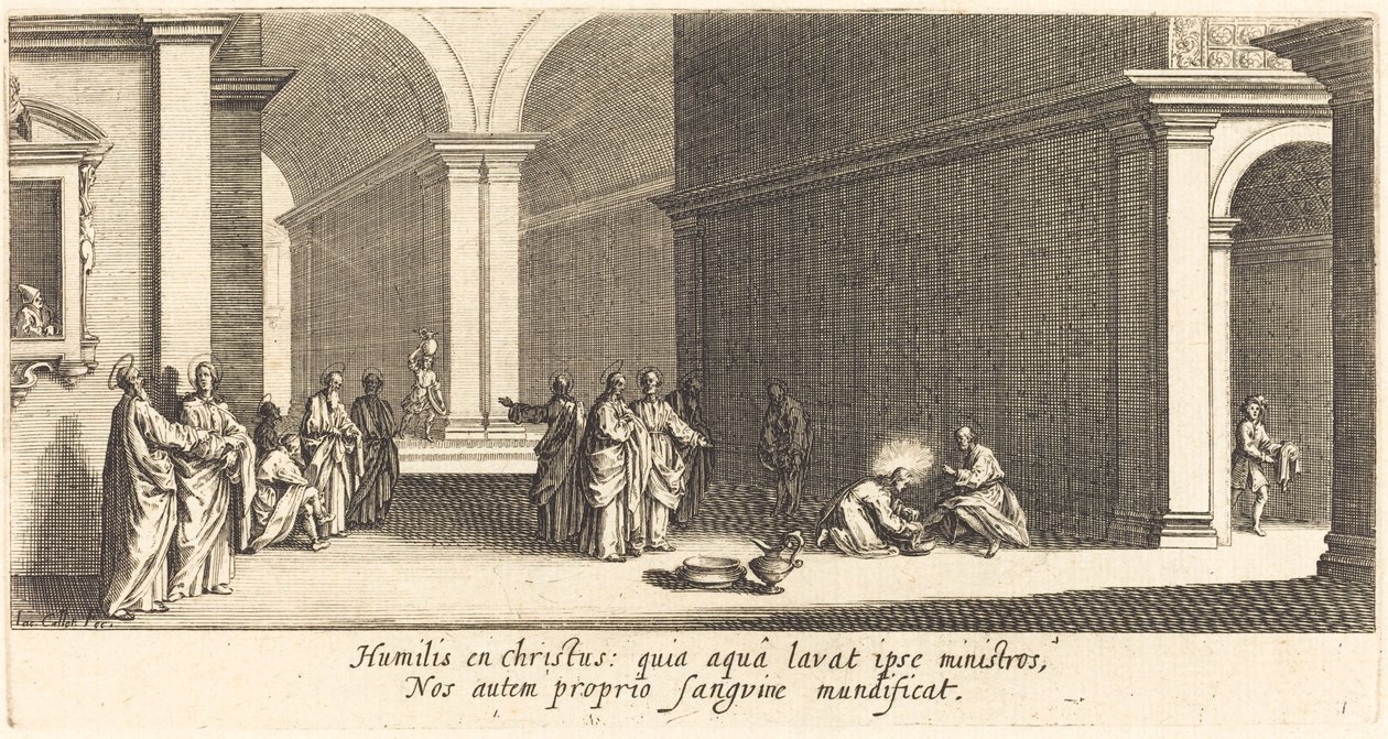 Kristus som tvättar apostlarnas fötter av Jacques Callot