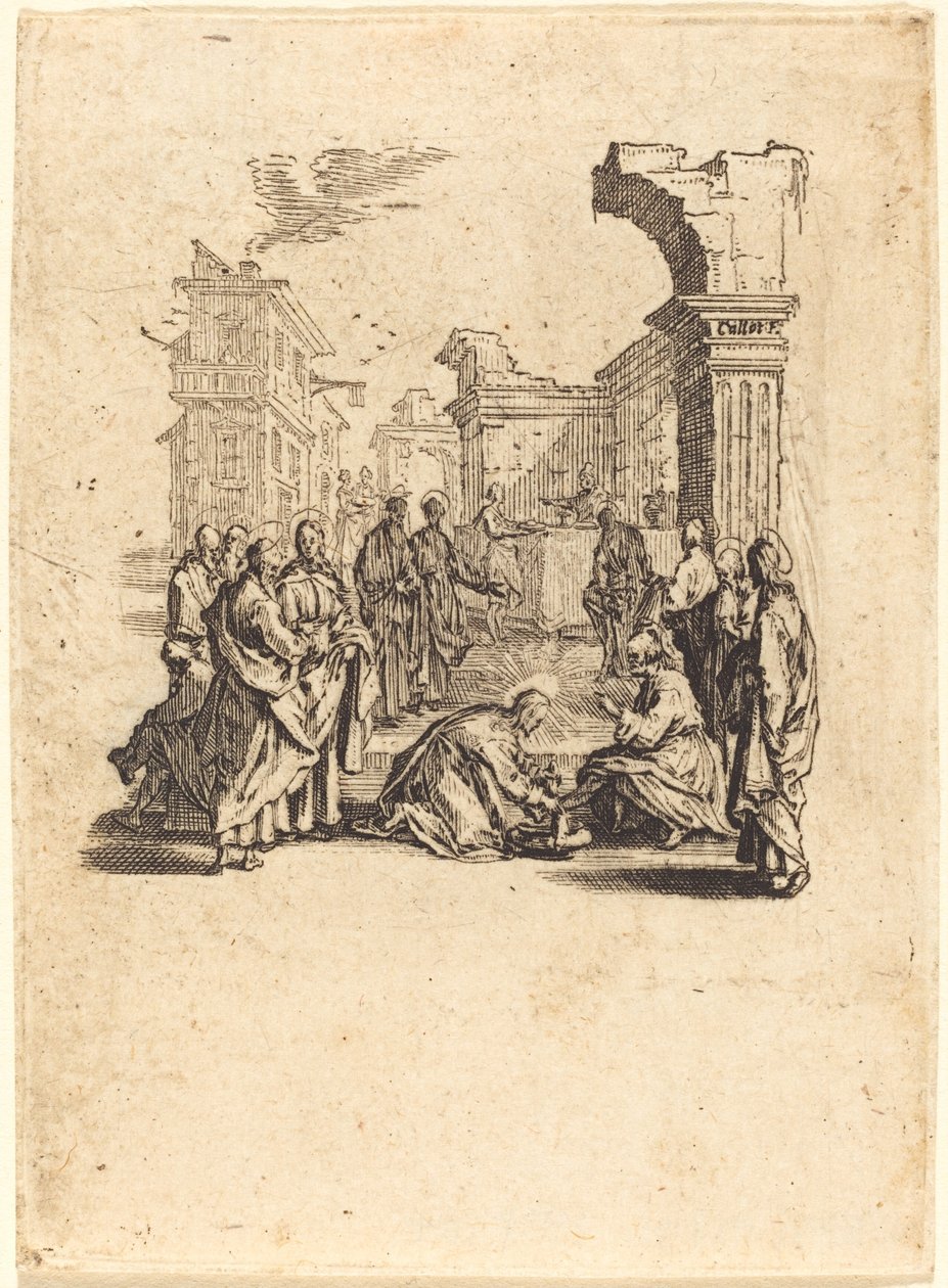 Kristus tvättar apostlarnas fötter av Jacques Callot