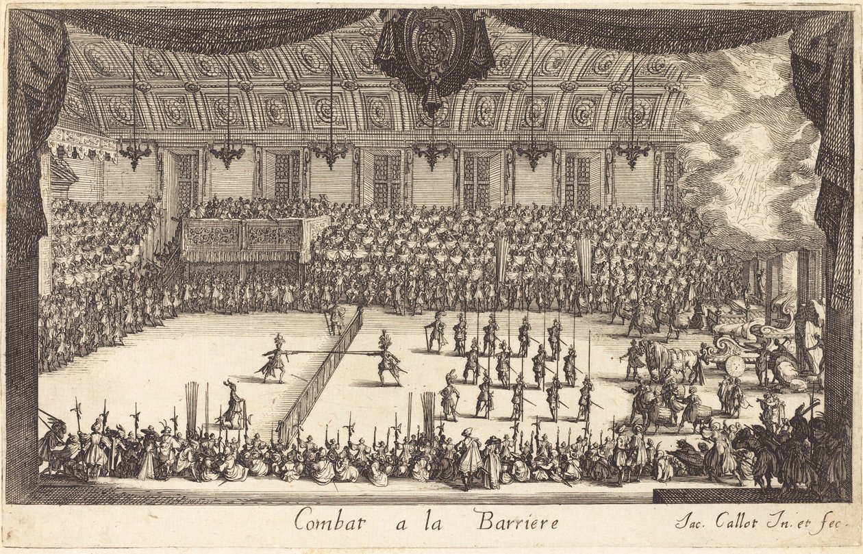 Strid vid barriären, 1627. av Jacques Callot