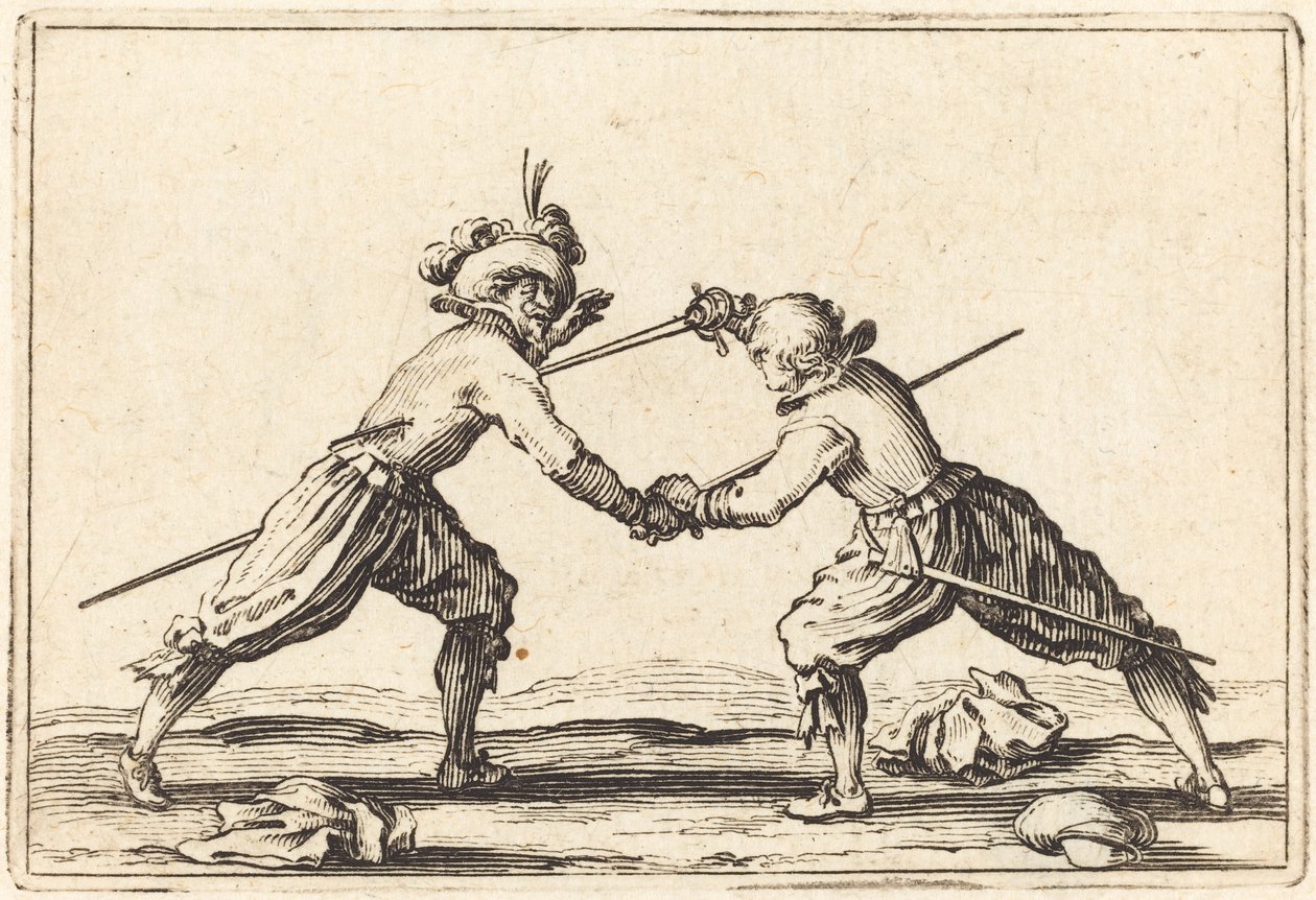 Duell med svärd av Jacques Callot