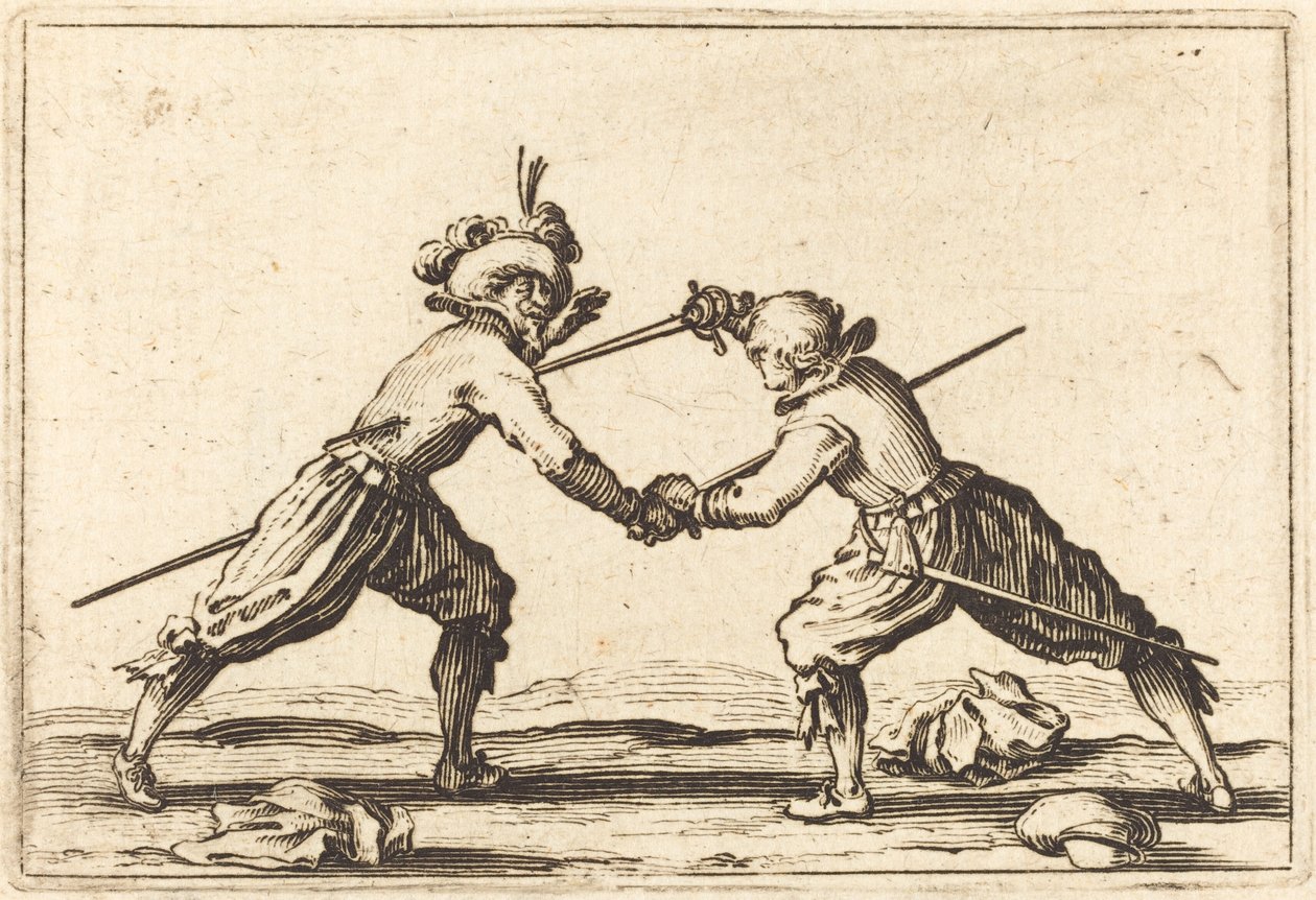 Duell med svärd av Jacques Callot