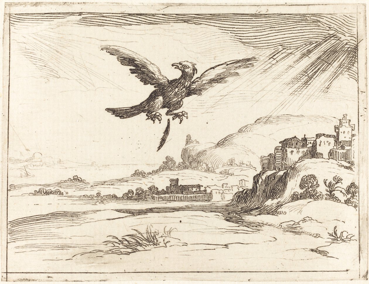 Örnen förlorar en gammal fjäder, 1628. av Jacques Callot