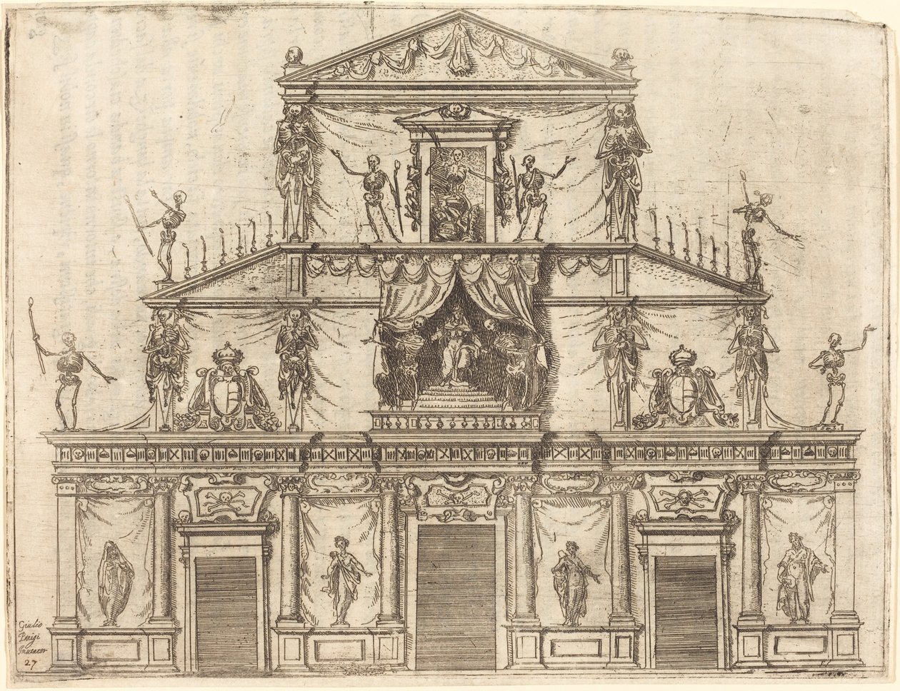 Fasad av San Lorenzo, Florens av Jacques Callot