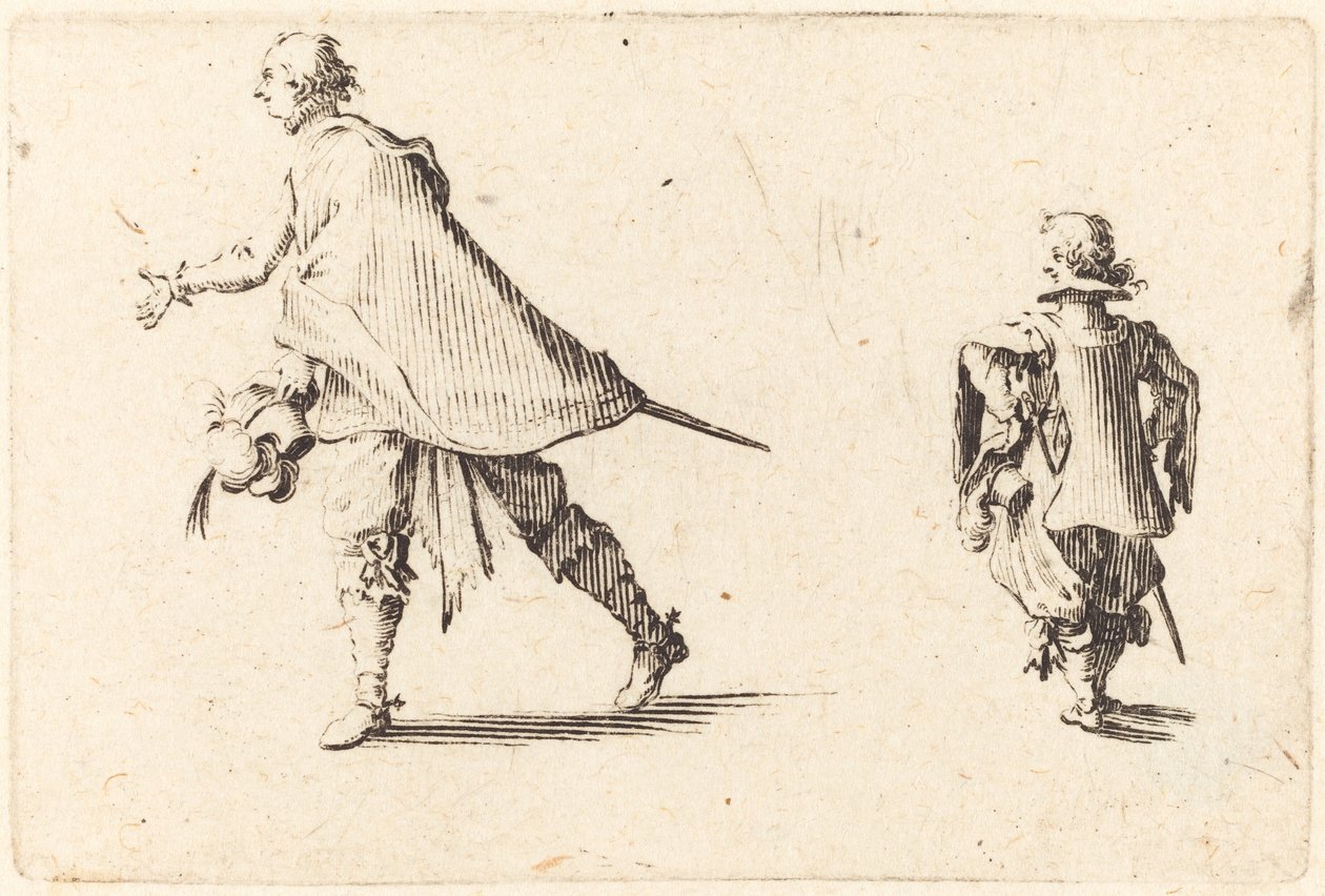 Gentleman och hans sida av Jacques Callot