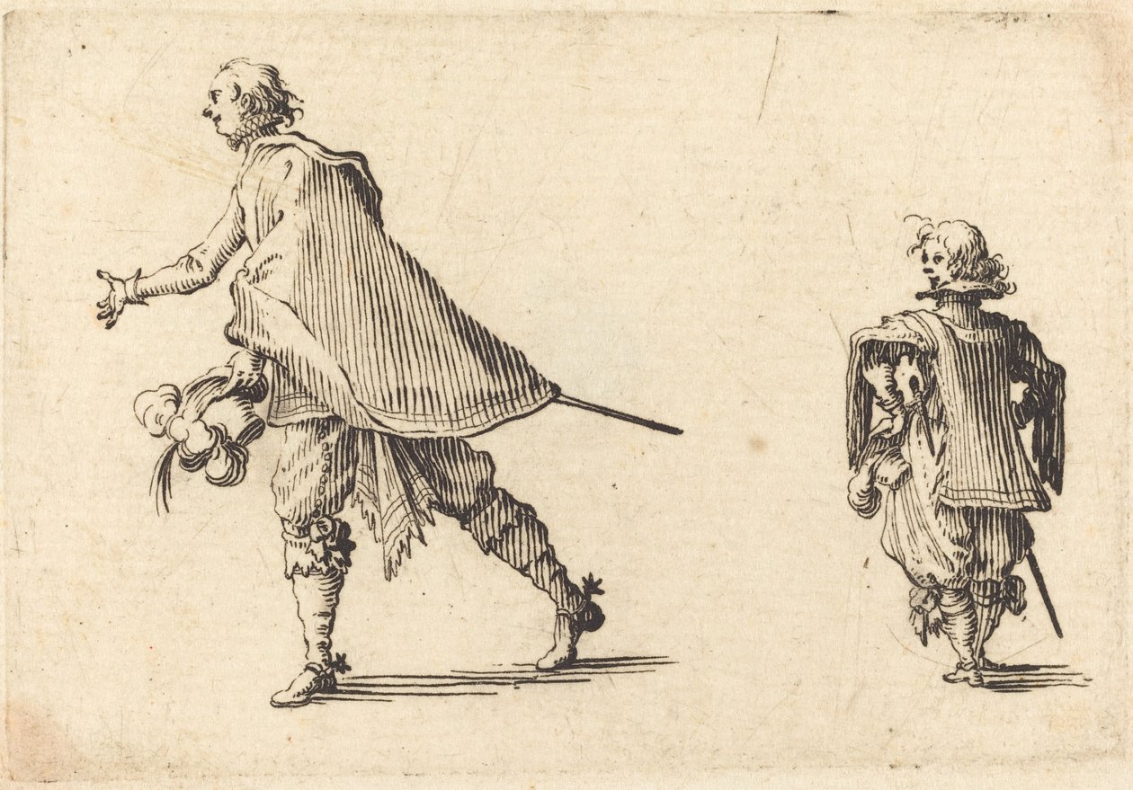 Gentleman och hans sida av Jacques Callot