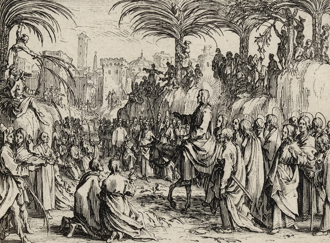 Jesus går in i Jerusalem, 1635 av Jacques Callot