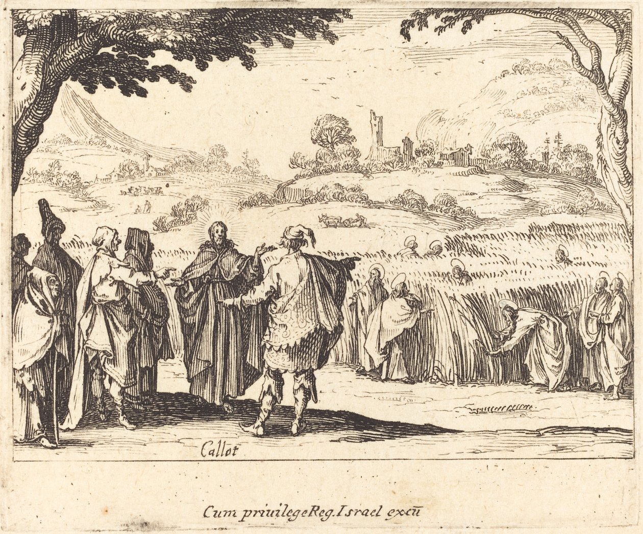 Jesus med fariséerna, 1635. av Jacques Callot