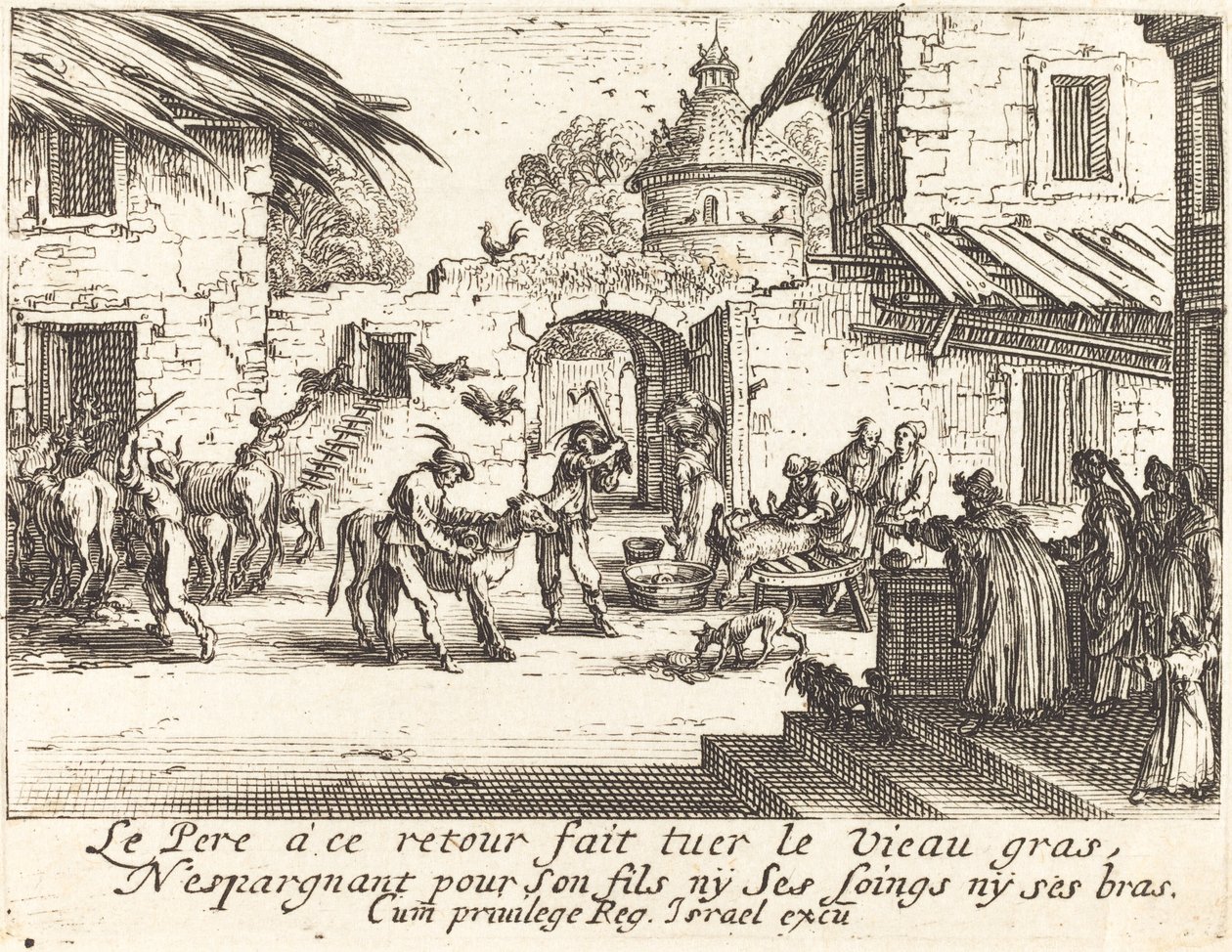 Att döda den feta kalven av Jacques Callot