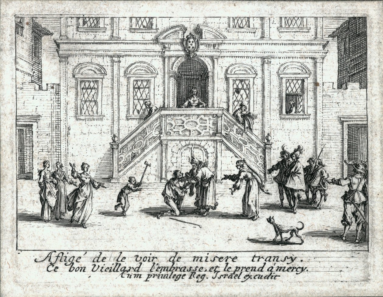 Den förlorade sonens liv ... (gravyr) av Jacques Callot