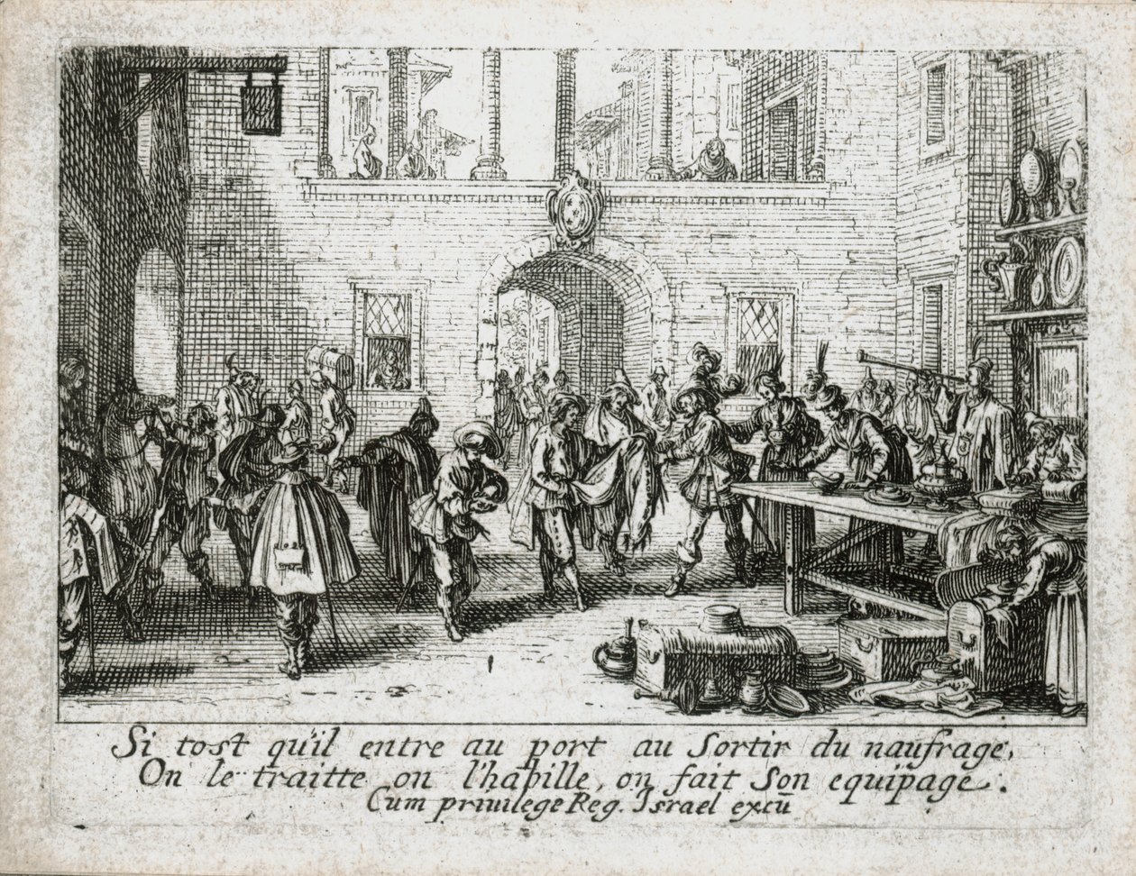 Den förlorade sonens liv ... (gravyr) av Jacques Callot