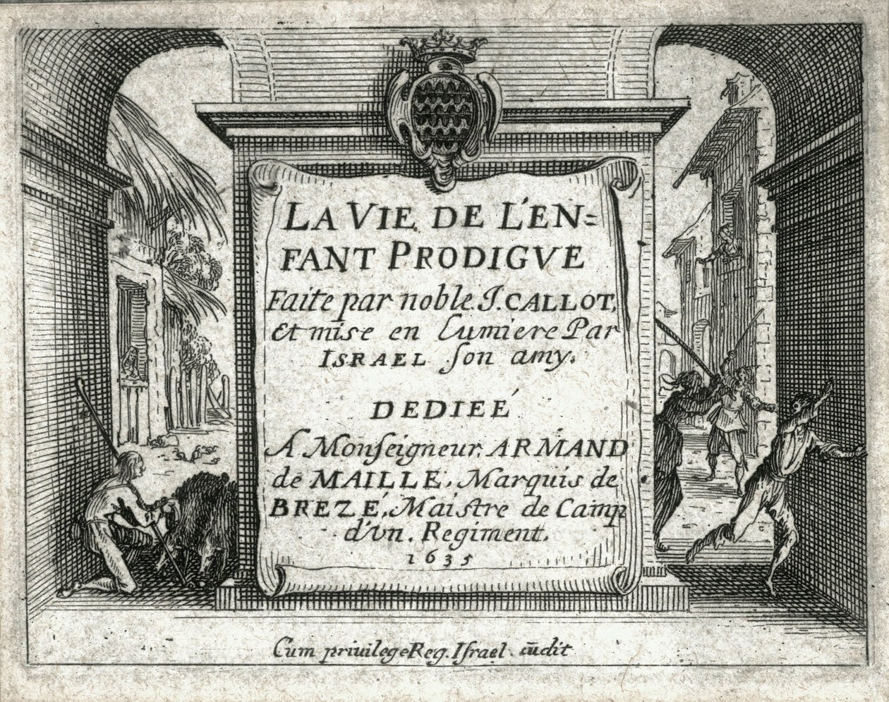 Den förlorade sonens liv ... (gravyr) av Jacques Callot