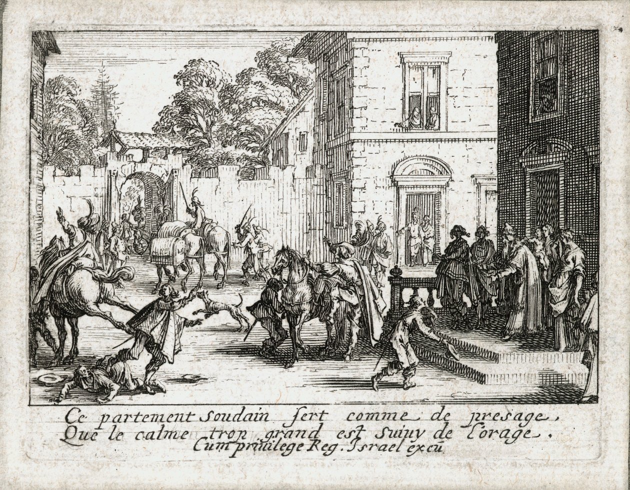 Den förlorade sonens liv ... (gravyr) av Jacques Callot