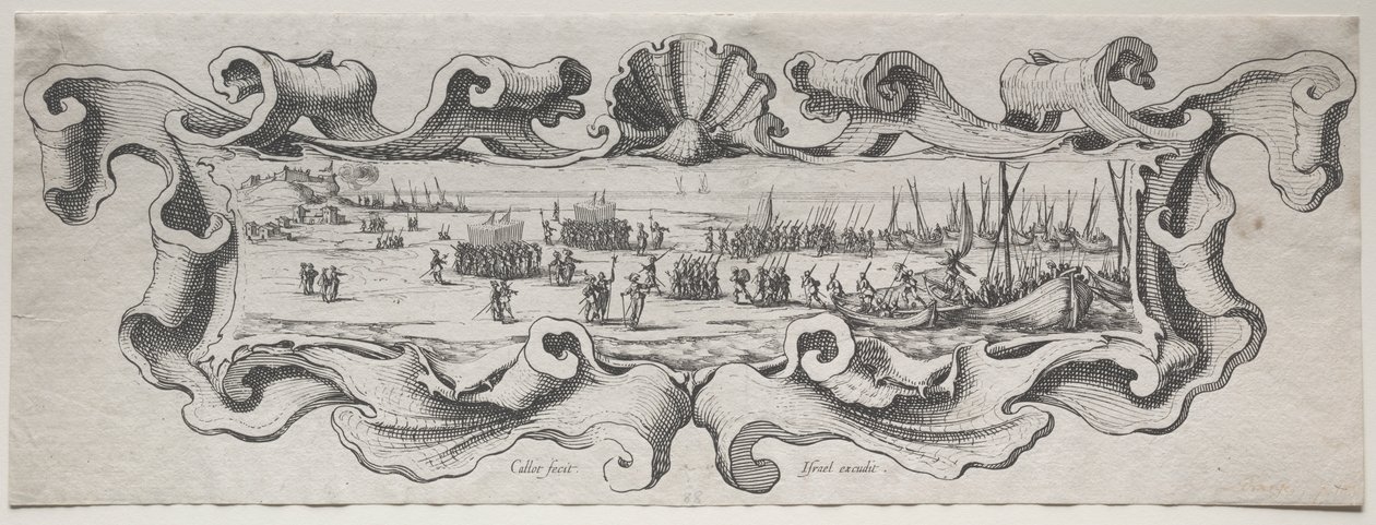 Truppernas landsättning av Jacques Callot