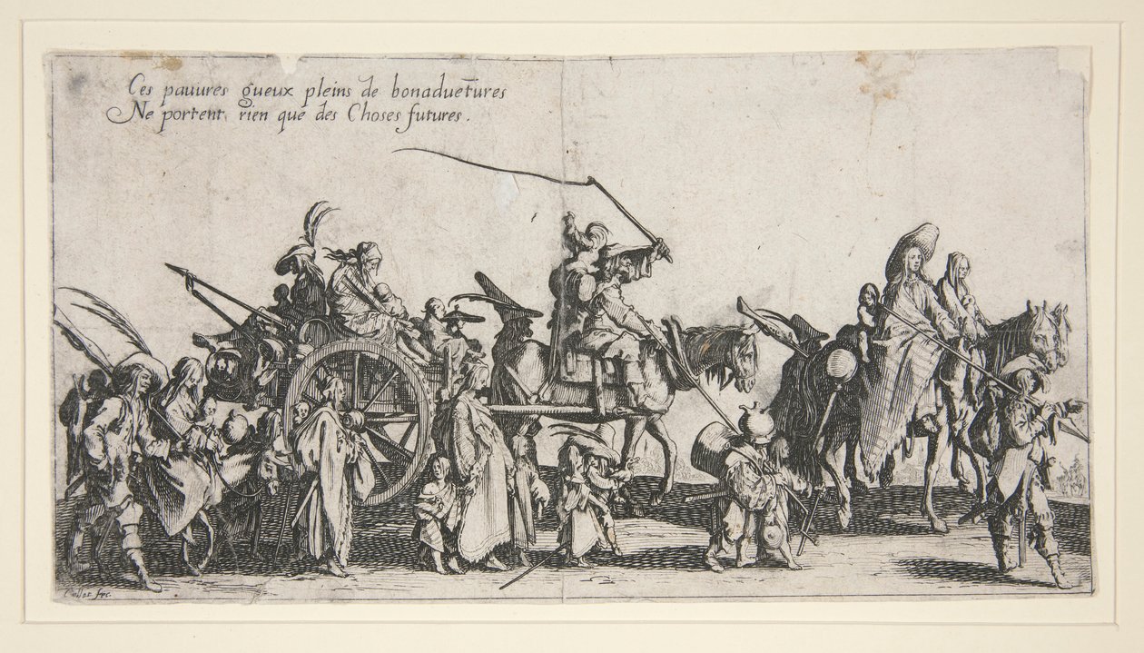 Zigenarna på marschen; jag av Jacques Callot