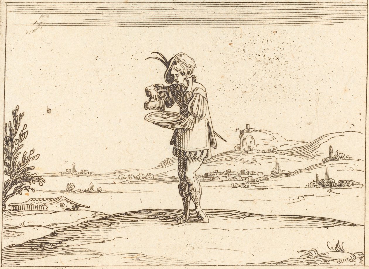 Man som tvättar en pärla. av Jacques Callot