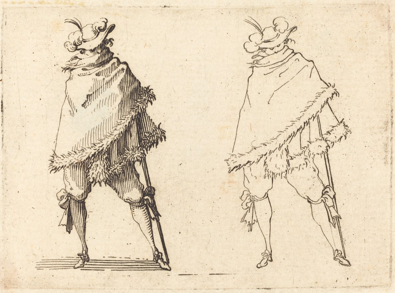 Man insvept i sin mantel, ca. 1617. av Jacques Callot