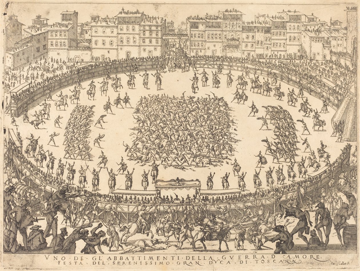 En av infanteristriderna, 1616. av Jacques Callot