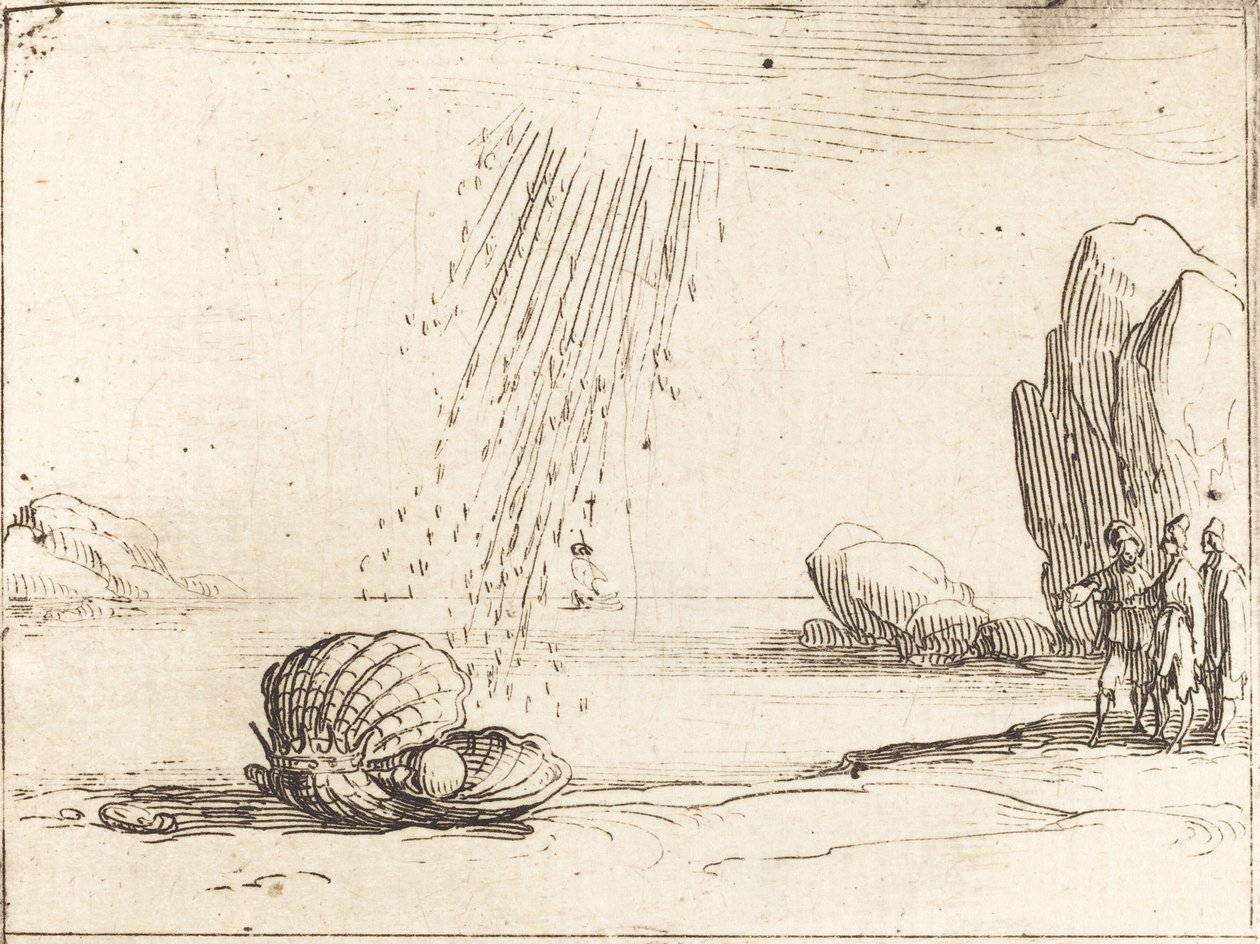 Ostron med pärla. av Jacques Callot