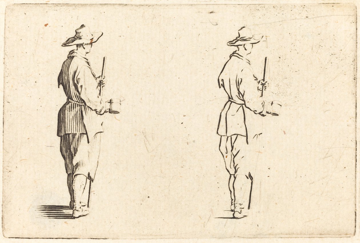 Bonde med en kopp av Jacques Callot