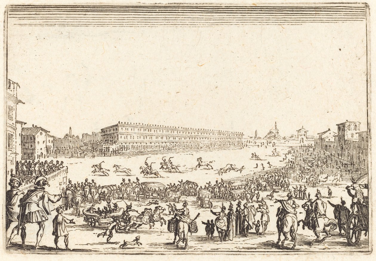 Piazza nära Porta al Prato av Jacques Callot
