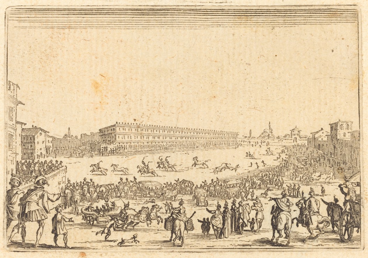 Piazza vid Porta al Prato av Jacques Callot