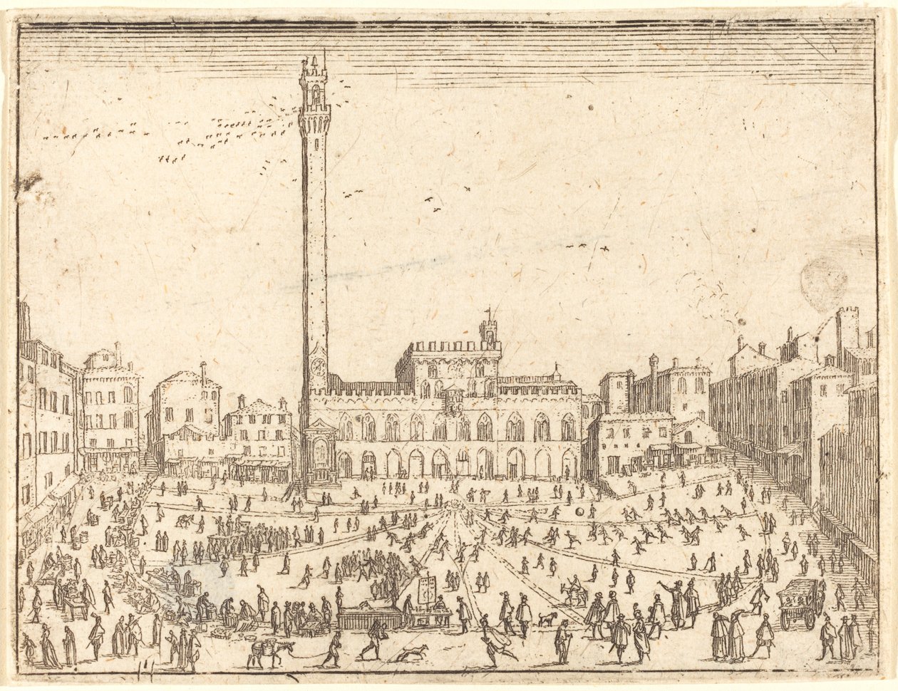 Public Square, Siena av Jacques Callot