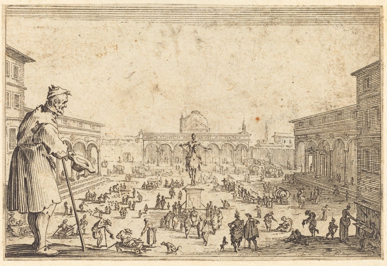 Piazza SS. Annunziata, Florens av Jacques Callot