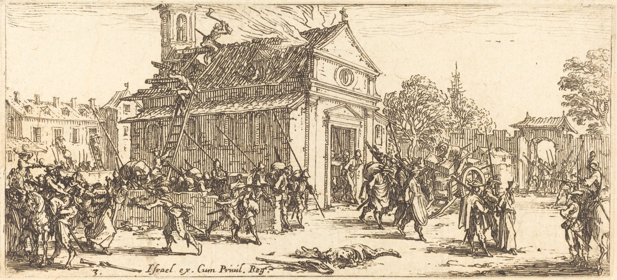 Plundrar ett kloster av Jacques Callot