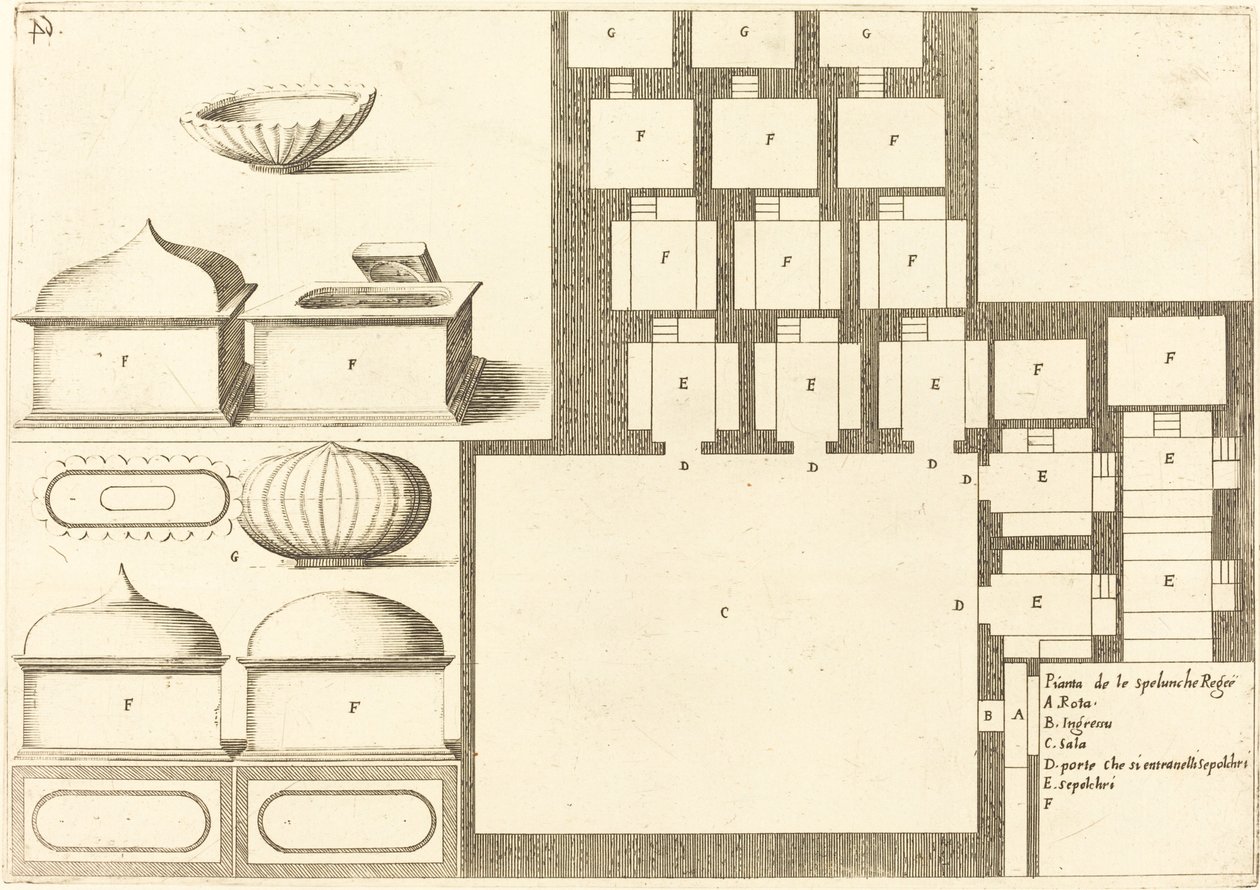 Plan av Spelunche Reggae av Jacques Callot