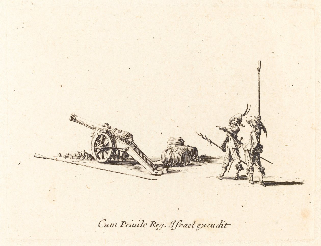 Förbereder att avfyra kanonen av Jacques Callot
