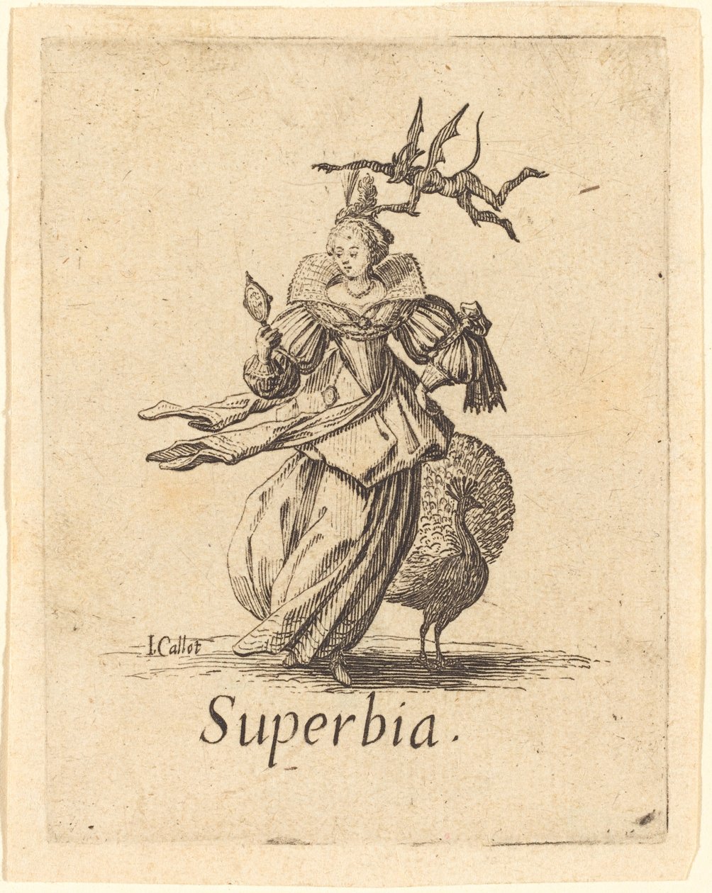 Pride Vanity, förmodligen efter 1621. av Jacques Callot