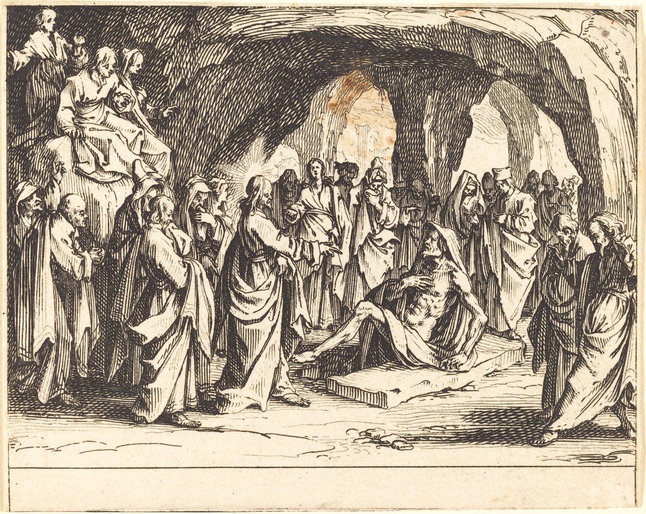 Uppfostran av Lazarus av Jacques Callot