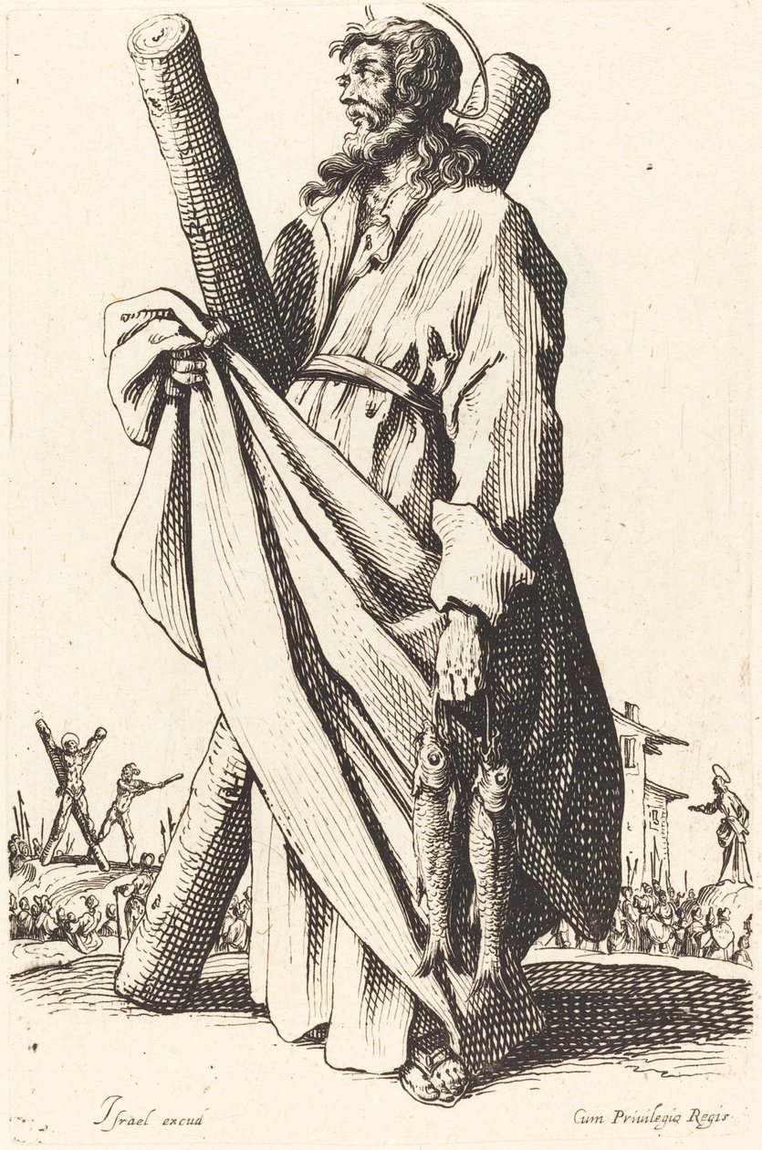 Saint Andrew, publicerad 1631. av Jacques Callot