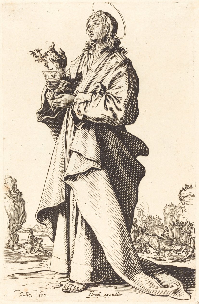 Sankt Johannes evangelisten av Jacques Callot
