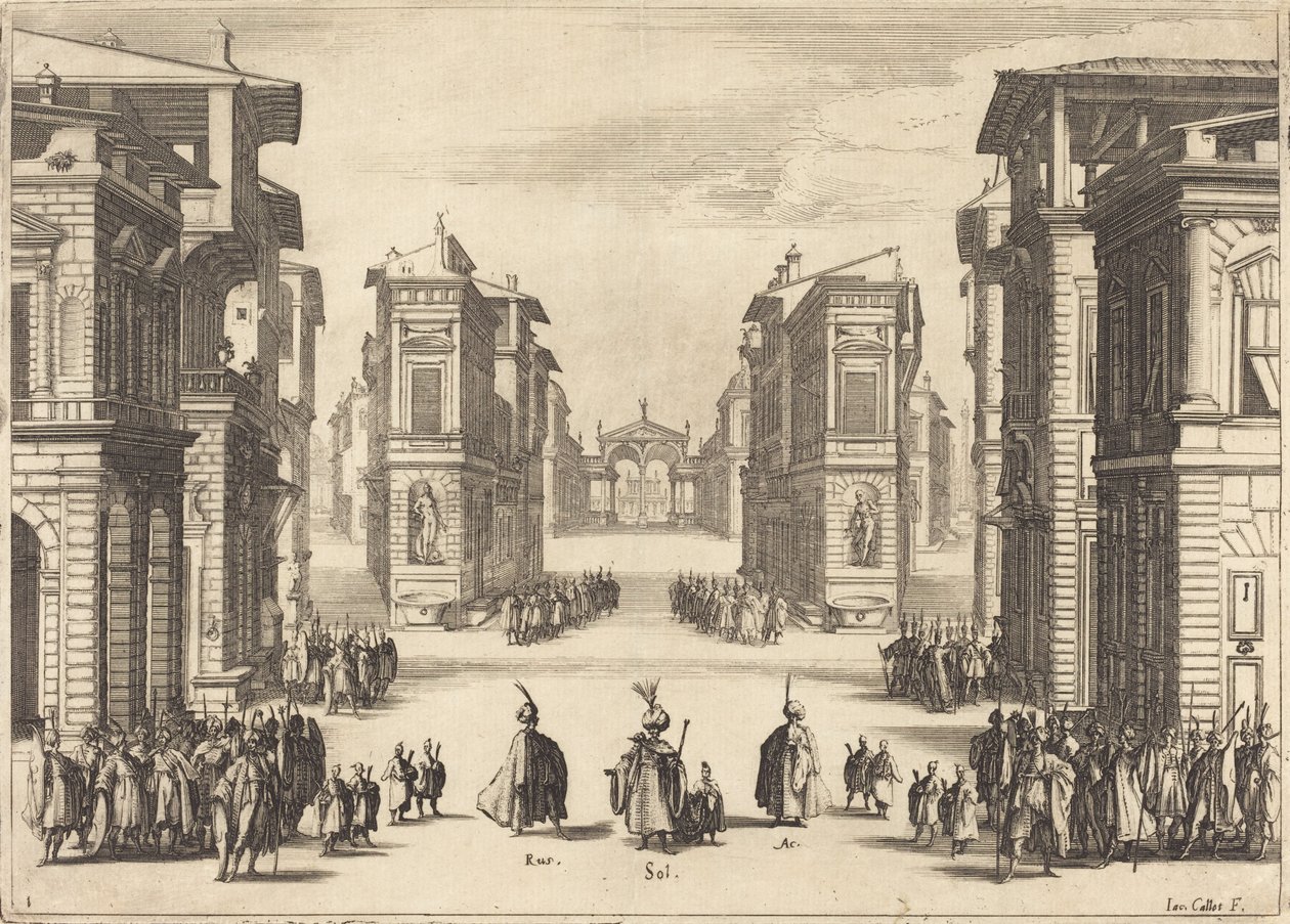 Suleiman, Akt I, 1620. av Jacques Callot