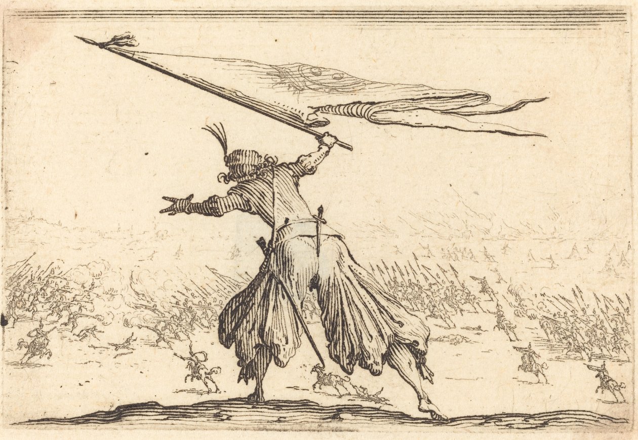 Fanebärare av Jacques Callot