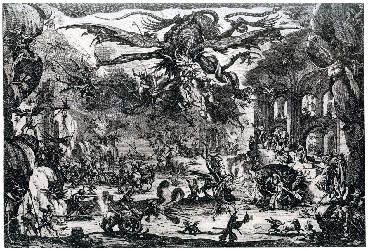 Frestelse av Sankt Antonius, c1615-1635 1924 av Jacques Callot
