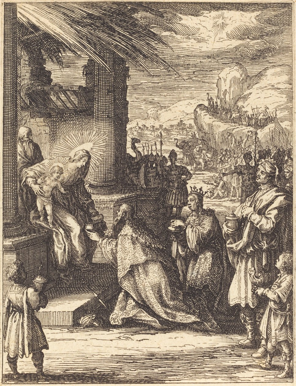 Tillbedjan av Magi av Jacques Callot