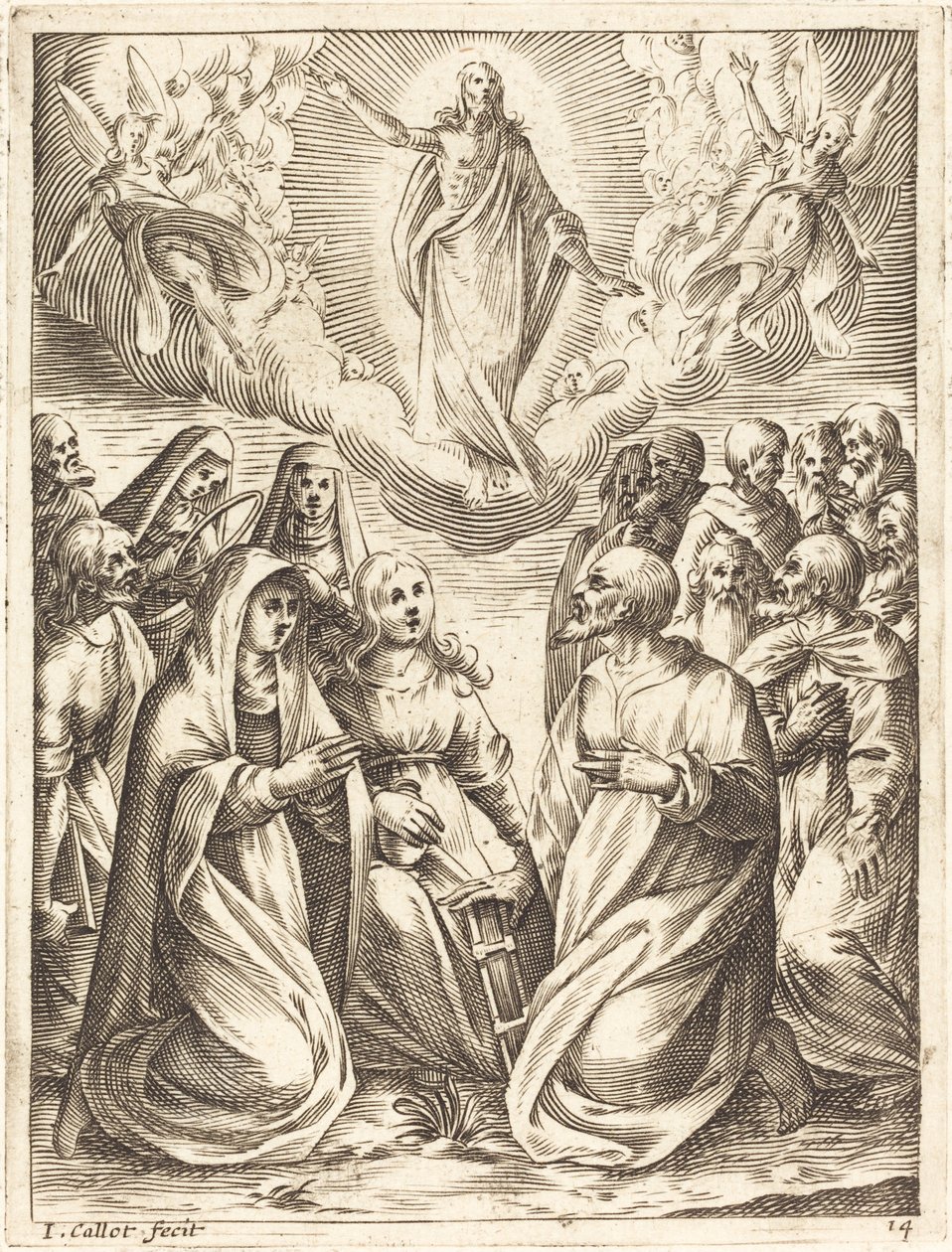 Himmelsfärden, 16081611. av Jacques Callot