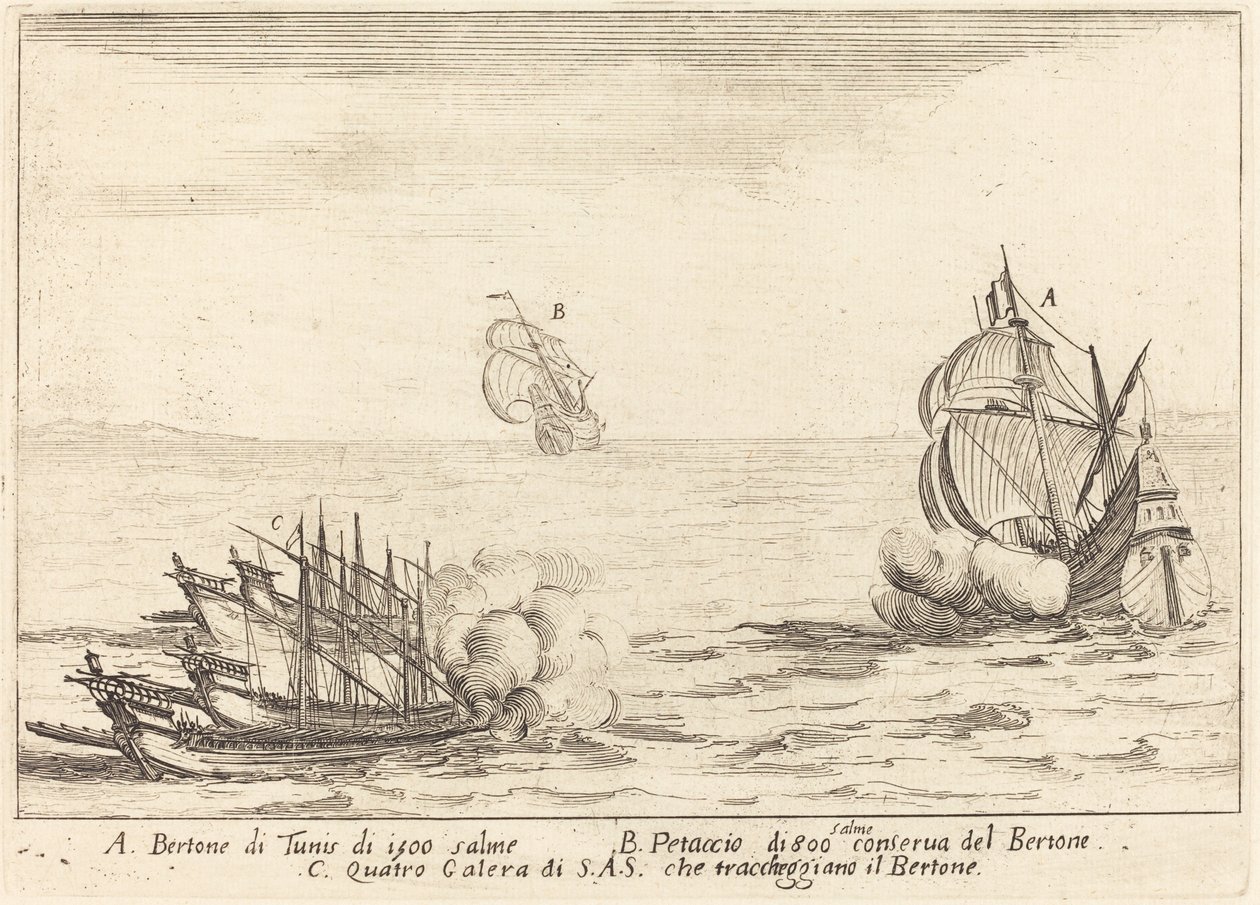 Attacken, 1617. av Jacques Callot