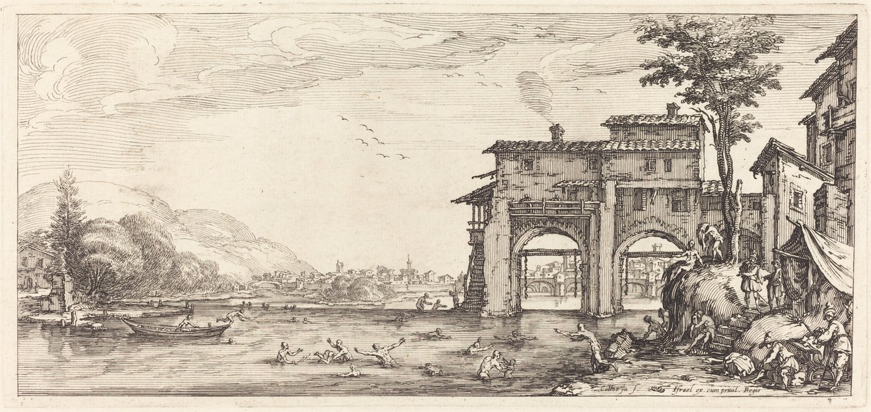 Badgästerna av Jacques Callot