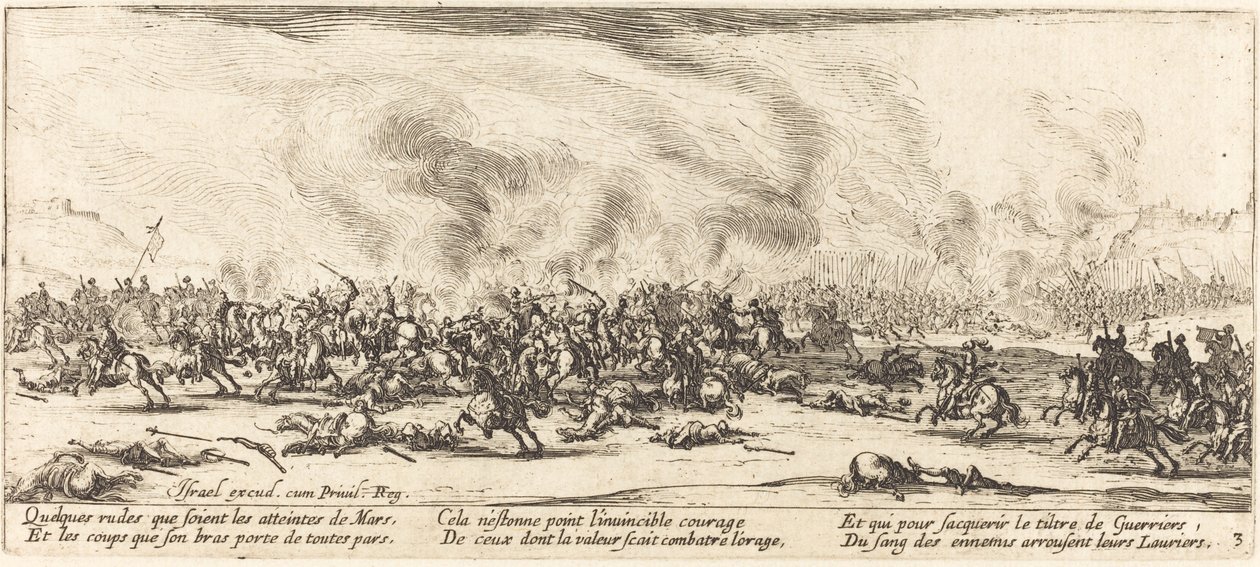 Slaget, c. 1633. av Jacques Callot