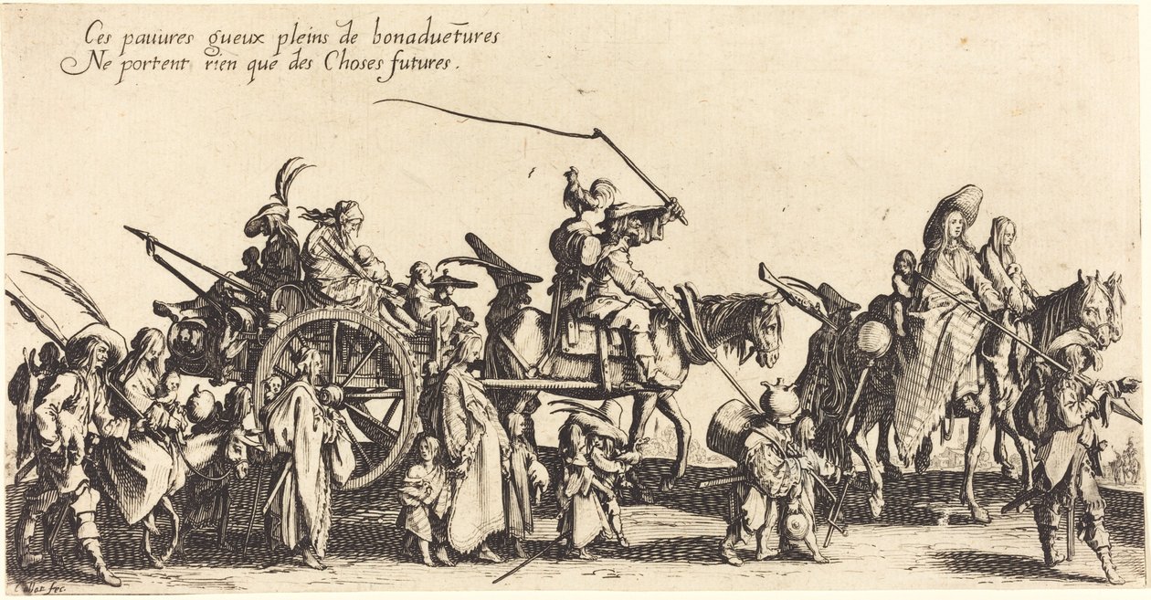 The Bohemians Marching: The Rear Guard av Jacques Callot