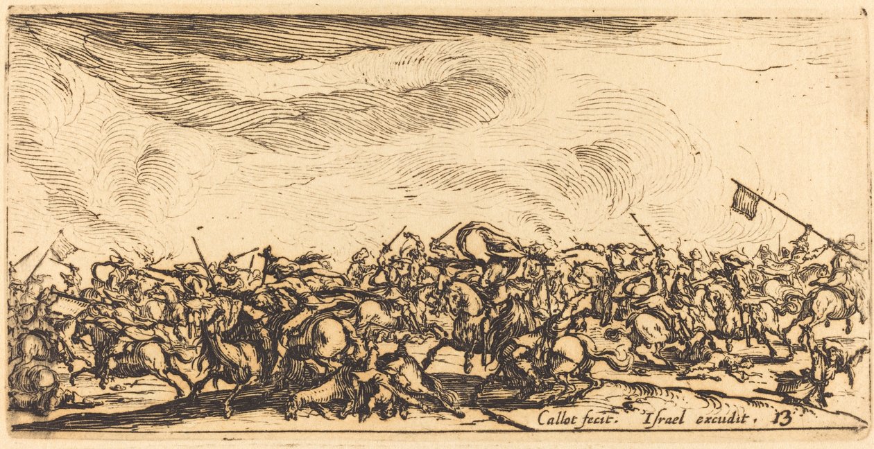 Kavalleristriden med svärd av Jacques Callot