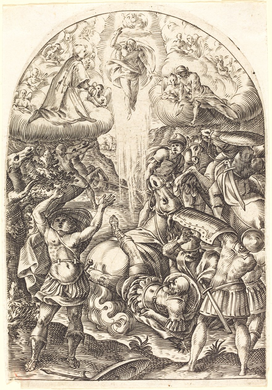 Sankt Paulus omvändelse, 16081611. av Jacques Callot